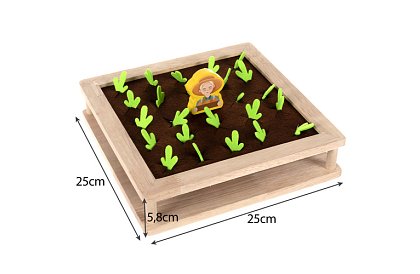 Dřevěná hra 2v1 – farma