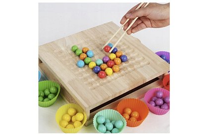 Dřevěná hra 2v1 – farma