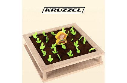 Dřevěná hra 2v1 – farma