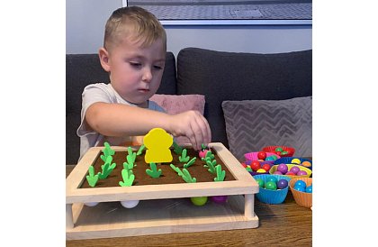 Dřevěná hra 2v1 – farma