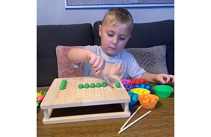 Dřevěná hra 2v1 – farma