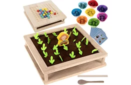 Dřevěná hra 2v1 – farma