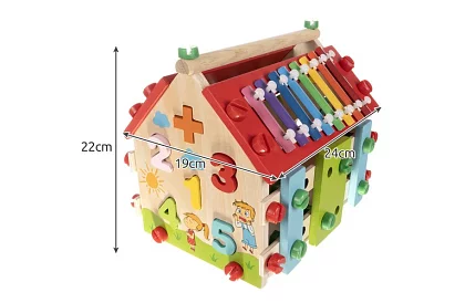Dřevěný vzdělávací smyslový domeček