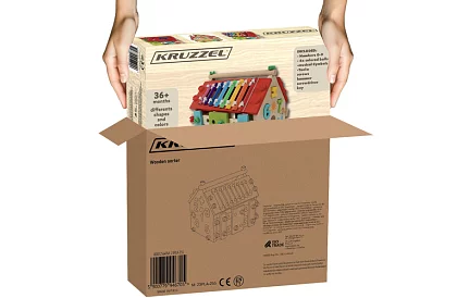 Dřevěný vzdělávací smyslový domeček