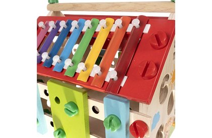 Dřevěný vzdělávací smyslový domeček