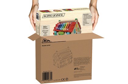 Dřevěný vzdělávací smyslový domeček