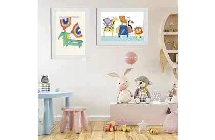 Umělecký otevírací rám na fotky – výkresy A4 - bílý