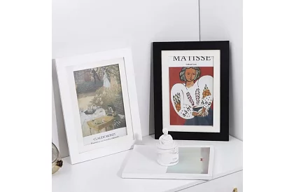 Umělecký otevírací rám na fotky – výkresy A4 - bílý