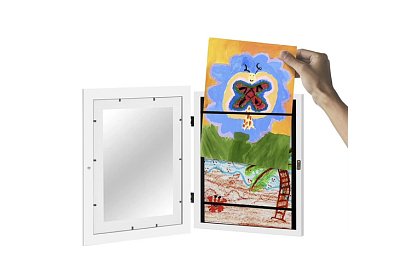 Umělecký otevírací rám na fotky – výkresy A4 - bílý