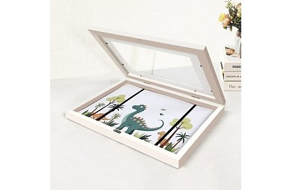 Umělecký otevírací rám na fotky – výkresy A4 - bílý
