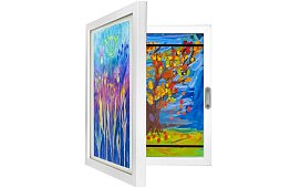 Umělecký otevírací rám na fotky – výkresy A4 - bílý