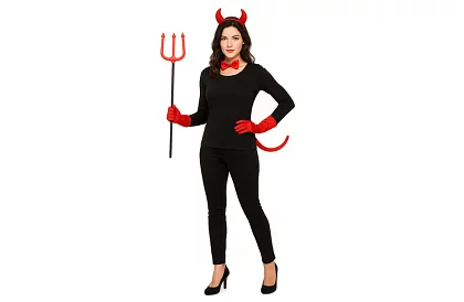 Kostým - doplňky ďábla – sada 4 dílů