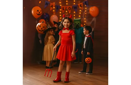 Kostým - doplňky ďábla – sada 4 dílů