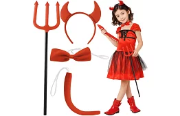Kostým - doplňky ďábla – sada 4 dílů