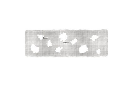 Velká umělá pavučina na Halloween – 198x76 cm - černá