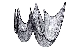 Velká umělá pavučina na Halloween – 198x76 cm - černá