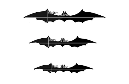 Sada 3 umělých netopýrů na Halloween – 47, 37 a 31 cm