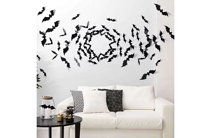 Sada 3 umělých netopýrů na Halloween – 47, 37 a 31 cm