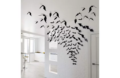 Sada 3 umělých netopýrů na Halloween – 47, 37 a 31 cm