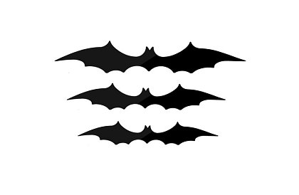 Sada 3 umělých netopýrů na Halloween – 47, 37 a 31 cm