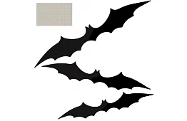 Sada 3 umělých netopýrů na Halloween – 47, 37 a 31 cm