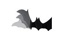 Sada 3 umělých netopýrů na Halloween – 47, 37 a 31 cm
