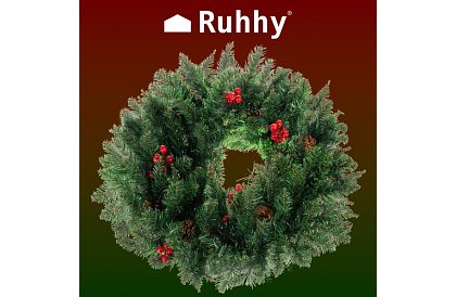 Dekorativní vánoční věnec - 60cm