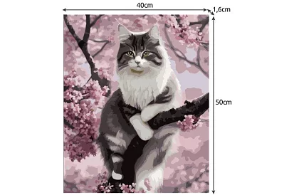 Malování podle čísel - kočka - 40x50 cm