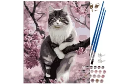Malování podle čísel - kočka - 40x50 cm
