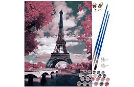 Malování podle čísel - Eiffelova věž - 40x50 cm