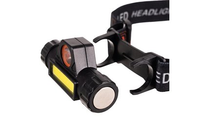 LED čelovka COB LED a CREE LED – 4v1