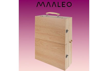 Malířská sada v dřevěném kufru – 83 prvků