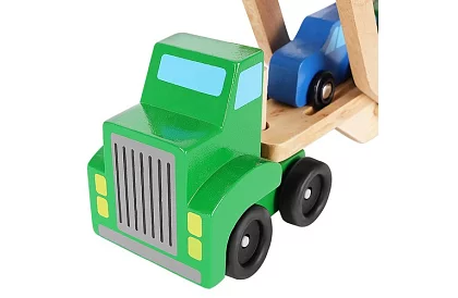 Dřevěný kamion na převoz aut s autíčky