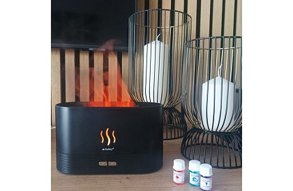 Aroma difuzér s efektem hoření ohně 180 ml