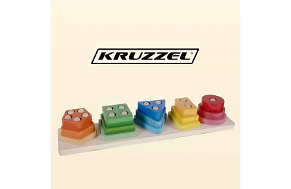 Dřevěný třidič tvarů - skládačka