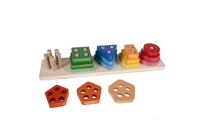 Dřevěný třidič tvarů - skládačka