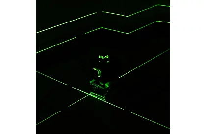 4D laserová vodováha 360° – 16 linií – zelený nivelační laser