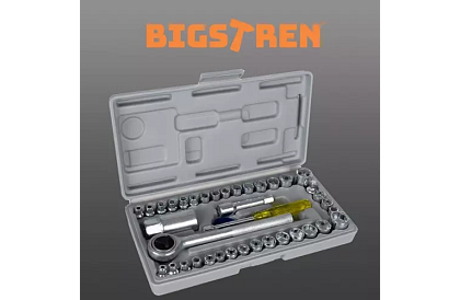 Kompletní gola sada nástrčných klíčů 40 ks pro domácnost i dílnu