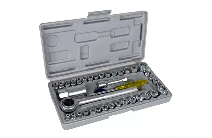 Kompletní gola sada nástrčných klíčů 40 ks pro domácnost i dílnu