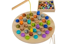 Dřevěná magnetická hra - chytání rybiček