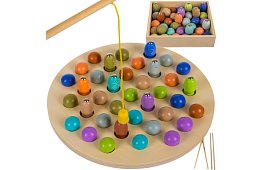 Dřevěná magnetická hra - chytání rybiček