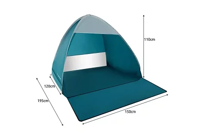 Samorozkládací POP-UP plážový stan – 150 × 120 × 110 cm