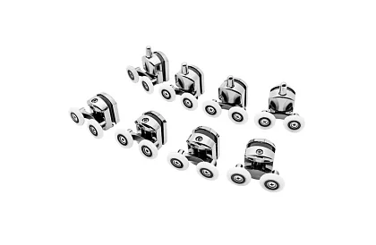 Kolečka pro posuvné dveře sprchových koutů – 8 ks - Chrom