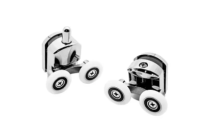 Kolečka pro posuvné dveře sprchových koutů – 8 ks - Chrom