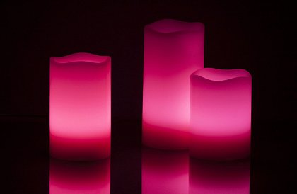Led svíčky - 3 kusy na dálkové ovládání