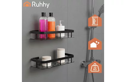 Hliníková koupelnová polička - 2 ks