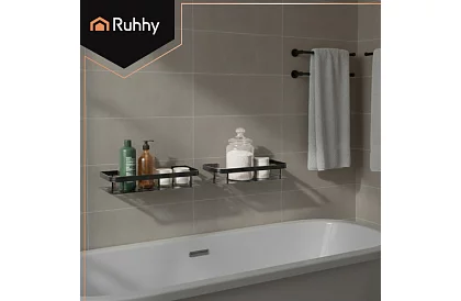 Hliníková koupelnová polička - 2 ks