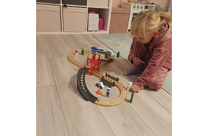 Vláčkodráha – dráha na baterie 3,2 m dřevěná