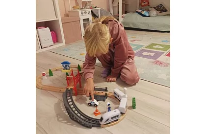 Vláčkodráha – dráha na baterie 3,2 m dřevěná