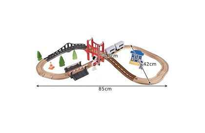 Vláčkodráha – dráha na baterie 3,2 m dřevěná